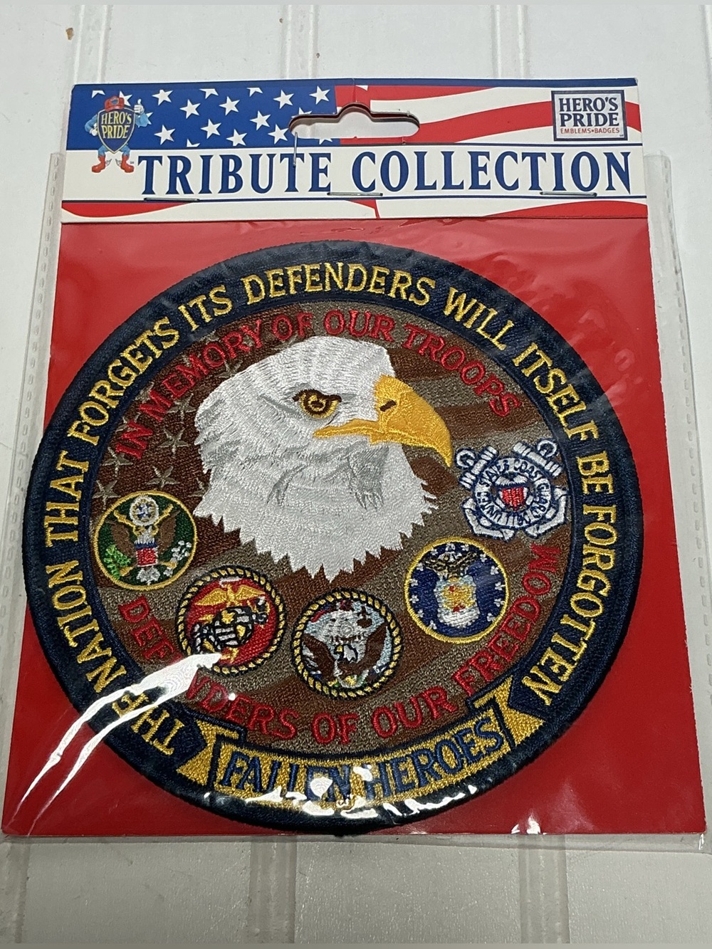 Hero's Pride Tribute Collection 5” Patch Fallen Heroes In Memory of Our Troops